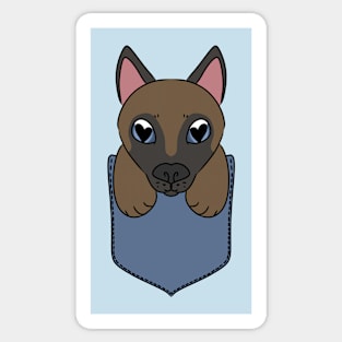 German Shepherd in the pocket Sticker